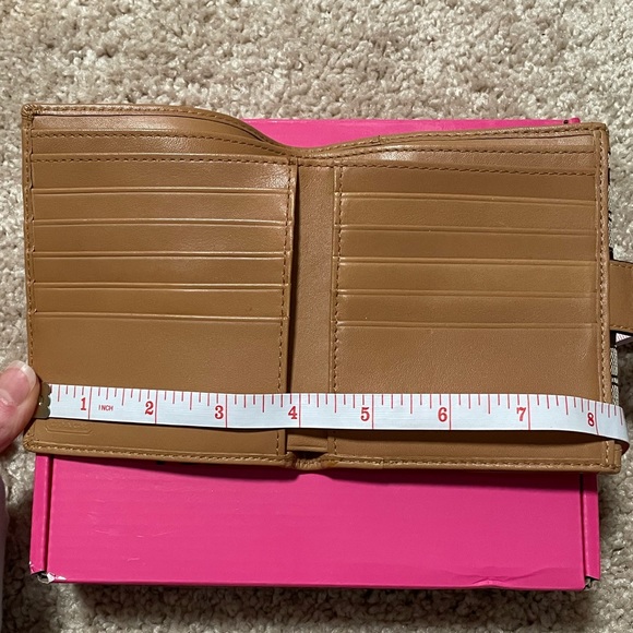 Coach Brown Tan Signature Jacquard Wallet - Picture 15 of 16